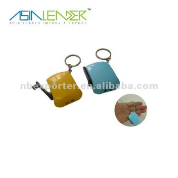 Dynamo Keychain light mini led keychain hand crank flashlight